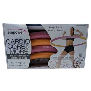 Empower Cardio Core & More 3lb Customizable Weighted Hoop & DVD Tummy Fitness